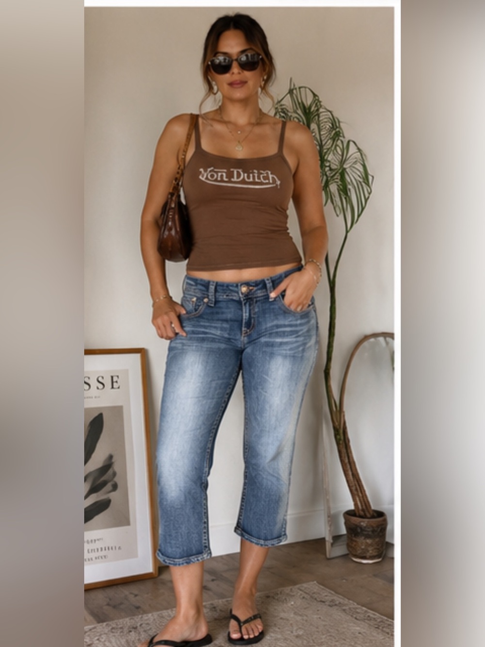 Y2K Low Rise Embellished Back Pocket Capri Jeans by Grace in LA ✨🎀